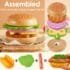 BUYGER Wooden Fast Food Play Set