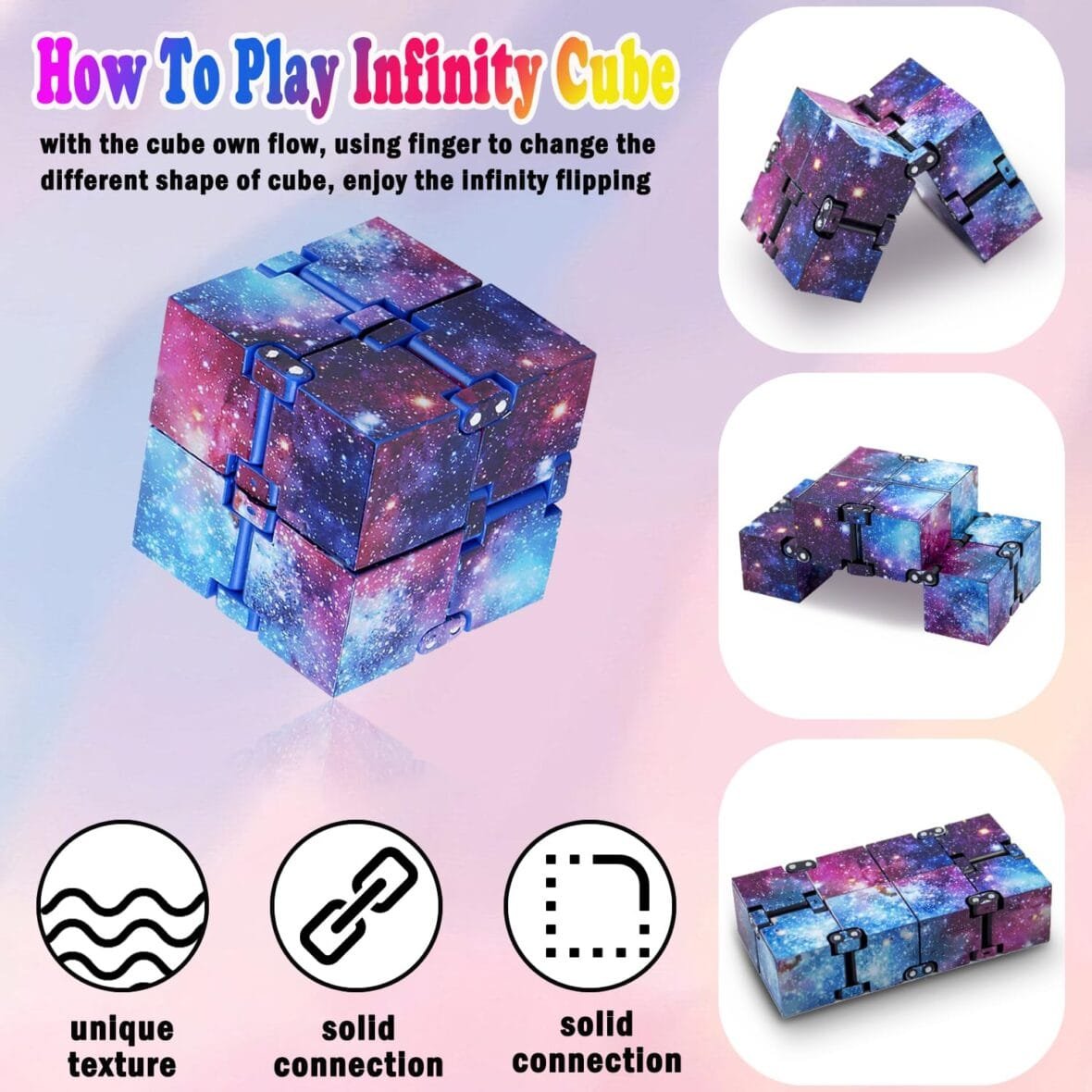 Cuackamily 3-Piece Galaxy Fidget Toy Set