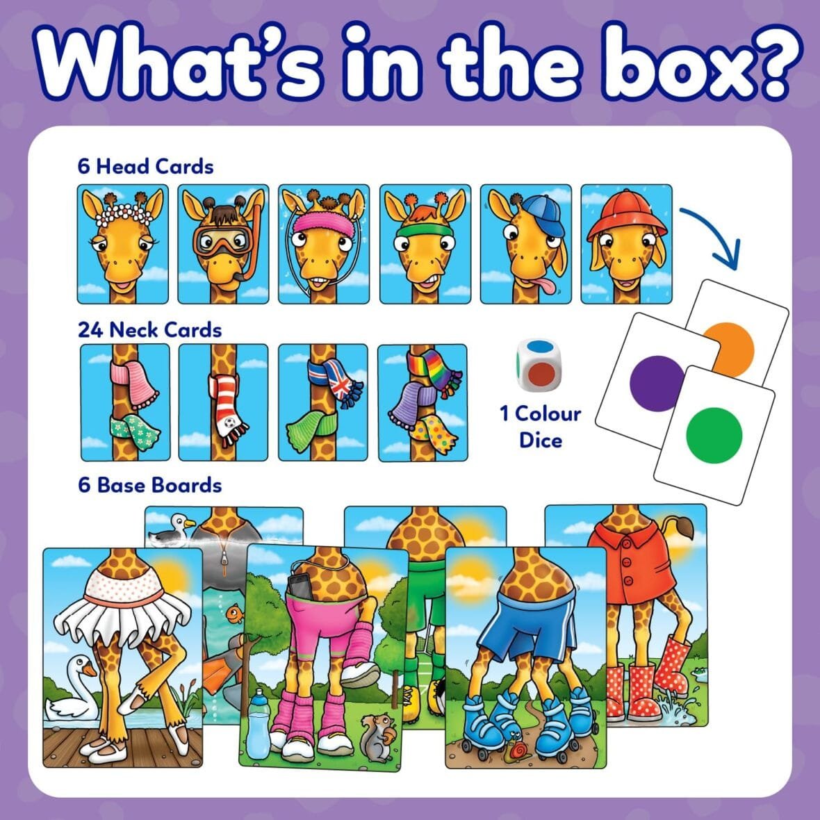 Giraffes in Scarves Counting Game for Kids