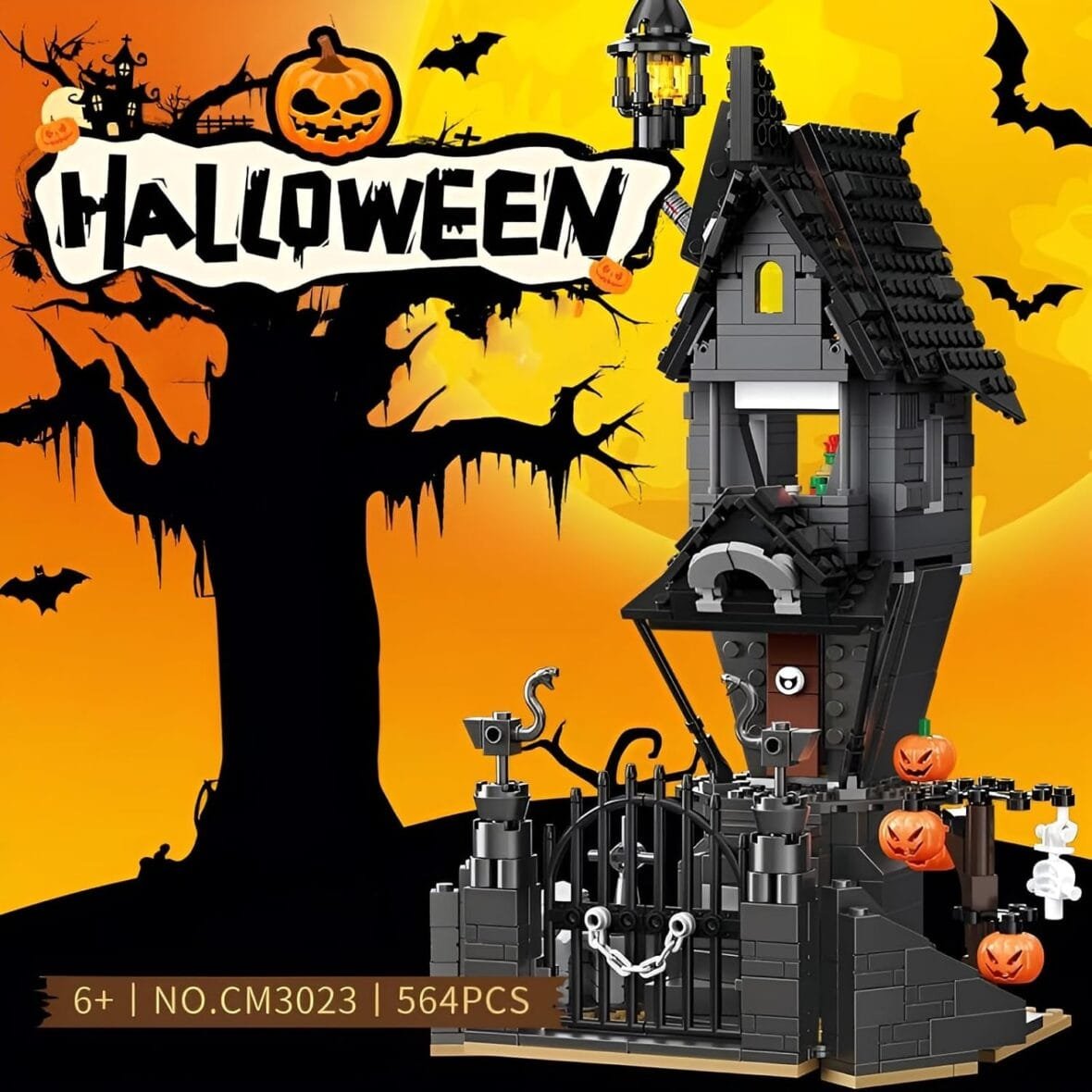 Halloween Haunted Mansion Building Blocks Set