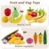 HERSITY Wooden Play Food Set for Kids