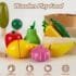 HERSITY Wooden Play Food Set for Kids