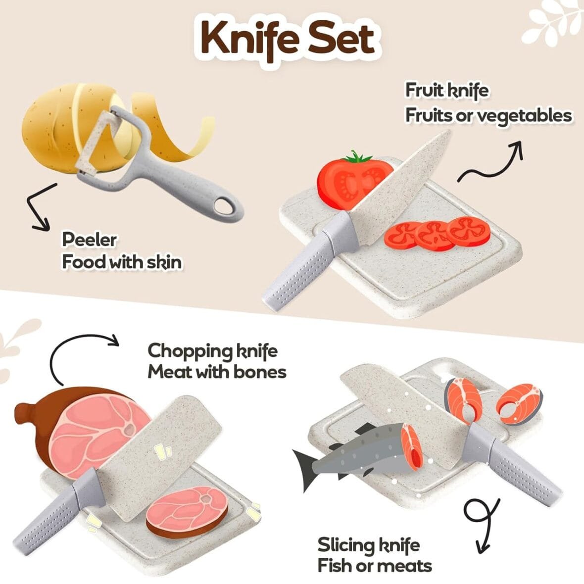 HYAKIDS Kids Kitchen Pots and Pans Set