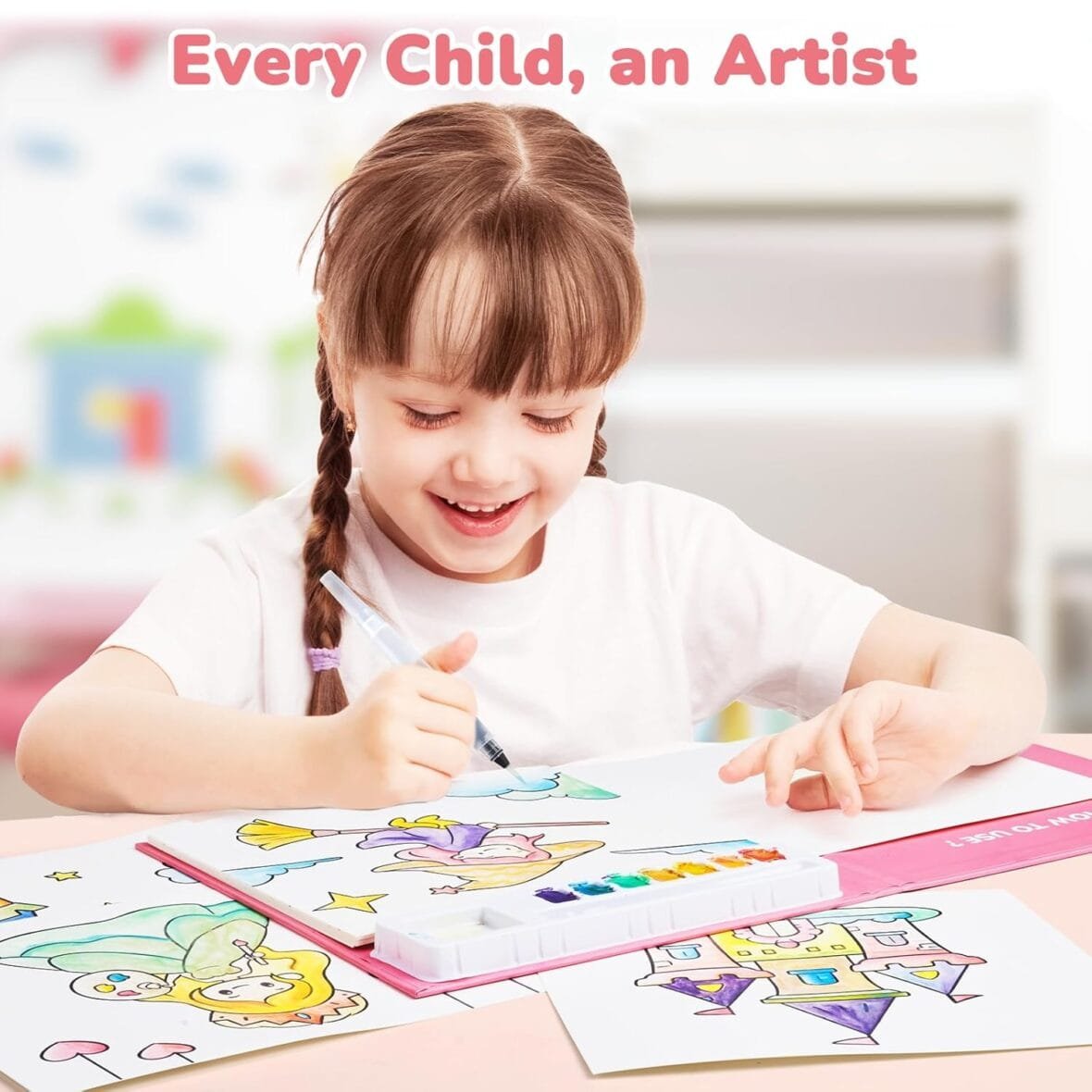 JoyCat Watercolor Painting Books for Toddlers