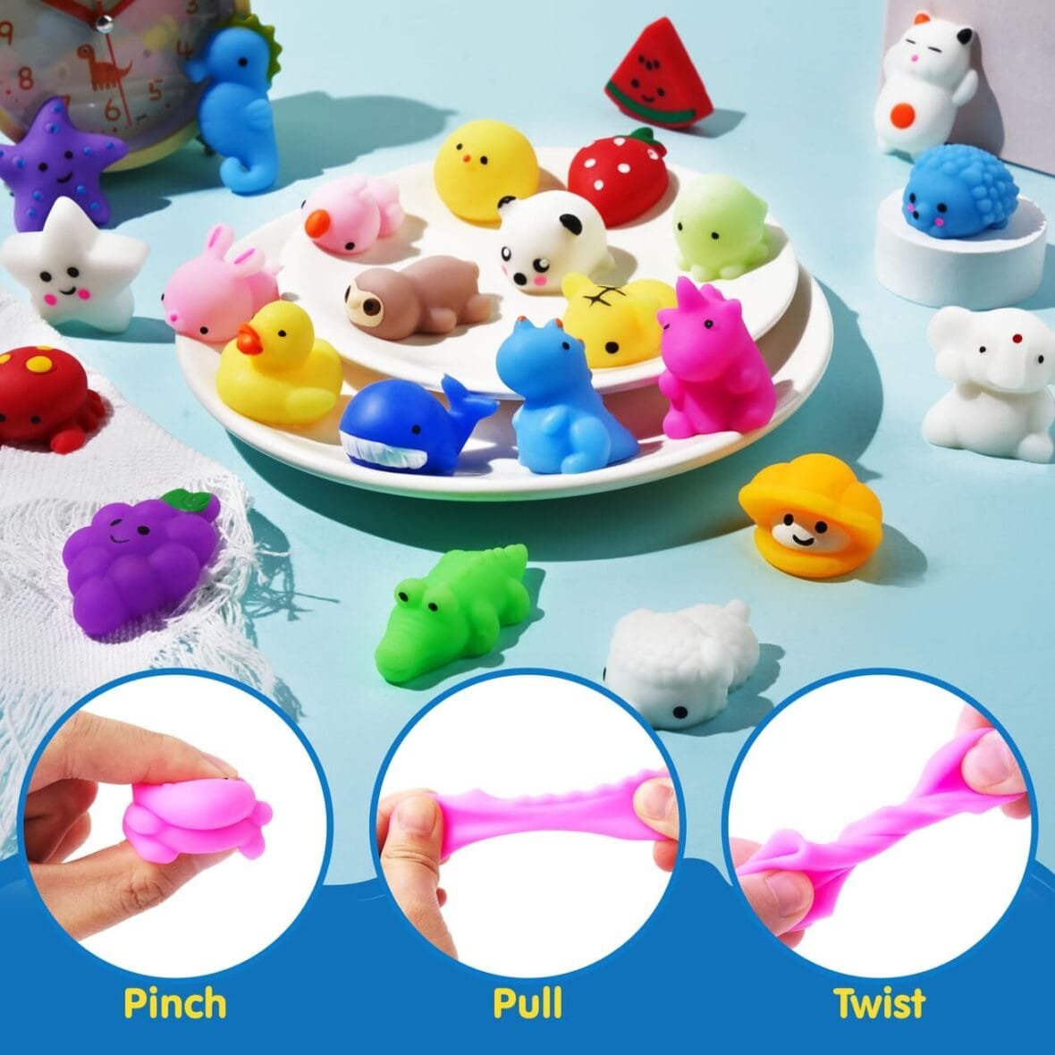 JOYIN 25-Pack Mini Mochi Toys Set