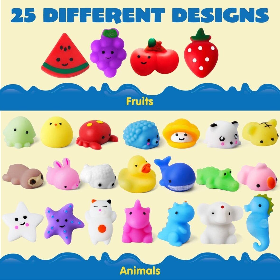 JOYIN 25-Pack Mini Mochi Toys Set