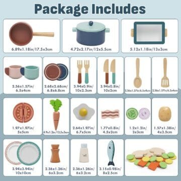 Lehoo Castle Wooden Kitchen Toy Set