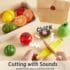 LINFUN Kids Wooden Fruit Cutting Set
