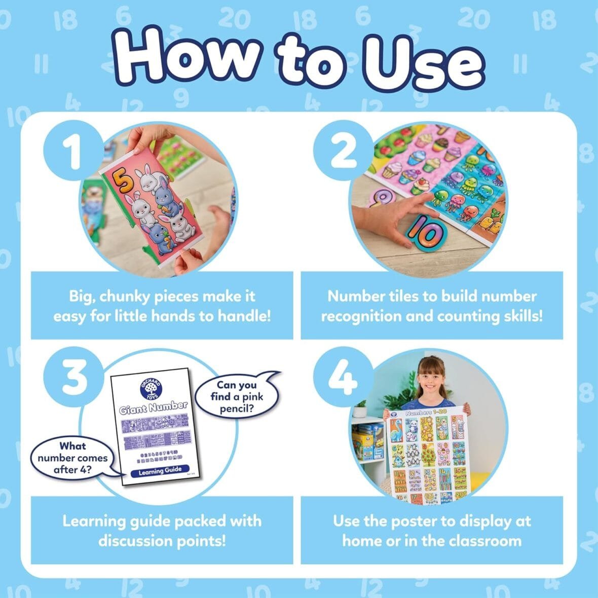 Orchard Toys Giant Number Puzzle for Kids