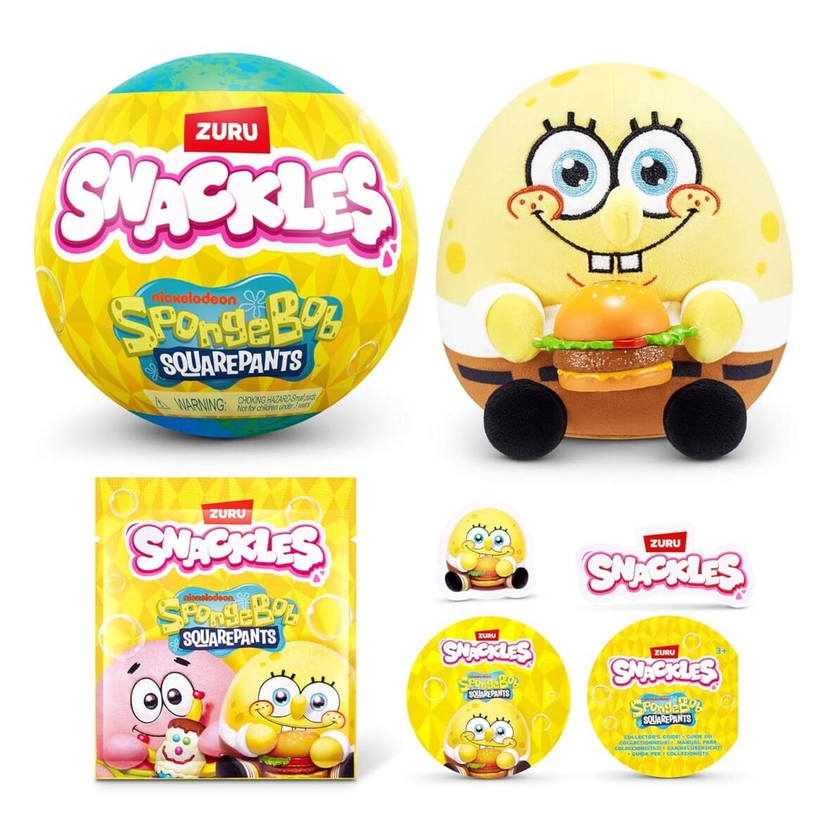 Snackles SpongeBob Plush Toy with Snack