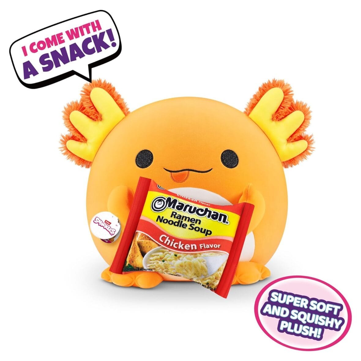 Snackles Super Sized Axolotl Plush Toy