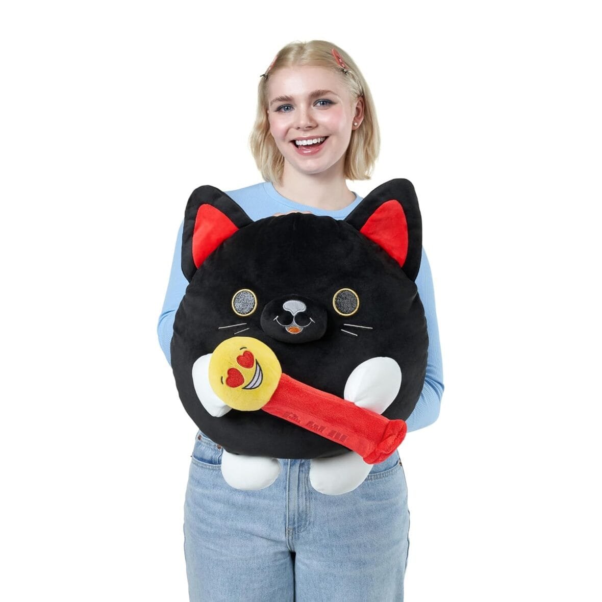Snackles Super Sized Black Cat Plush