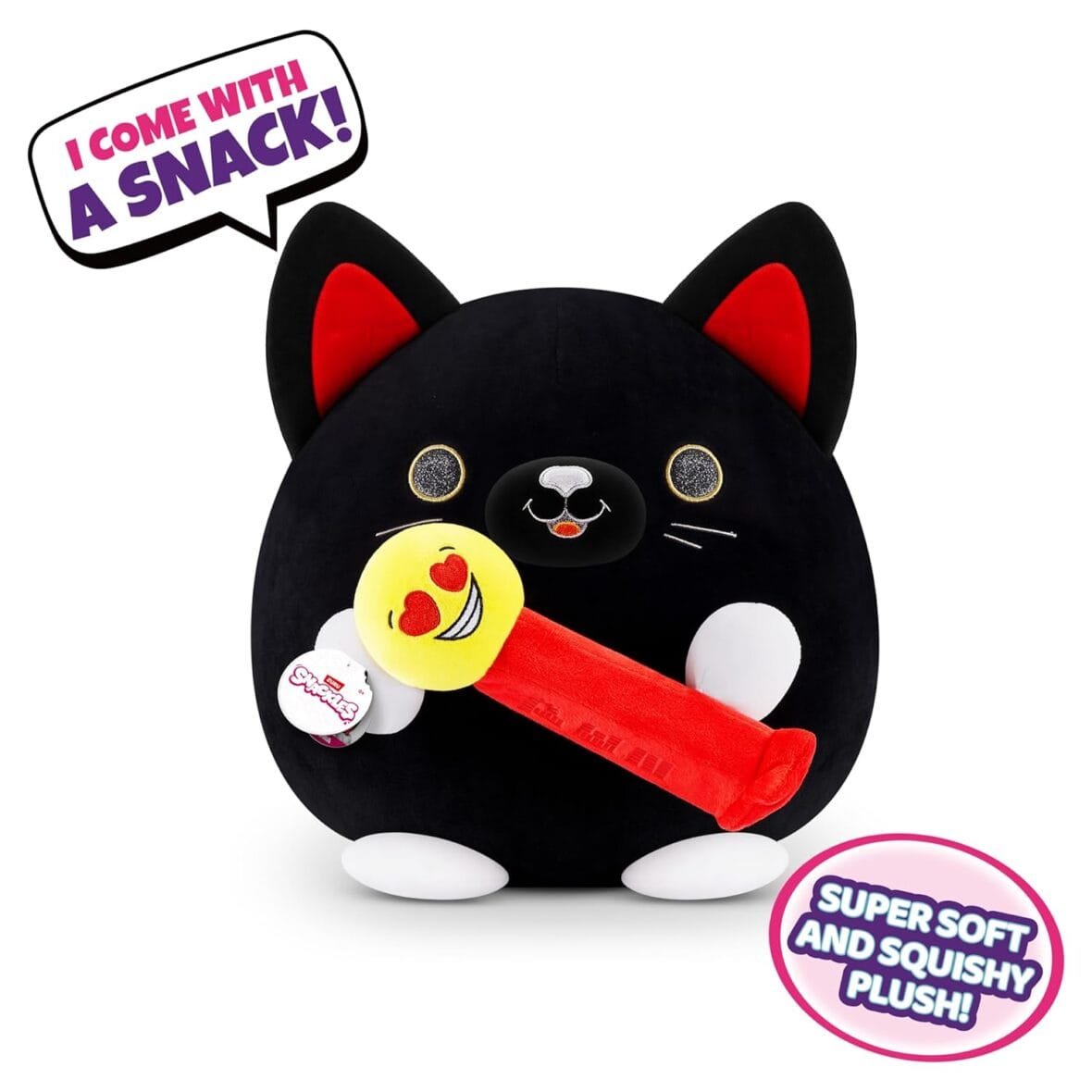 Snackles Super Sized Black Cat Plush