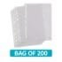 SUMMIT Clear A4 Punched Pockets, 200 Pack