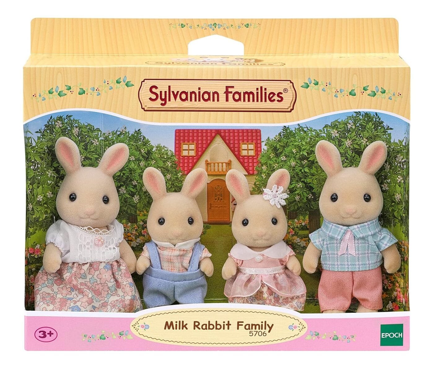 Sylvanian Families Milk Rabbit Family Set