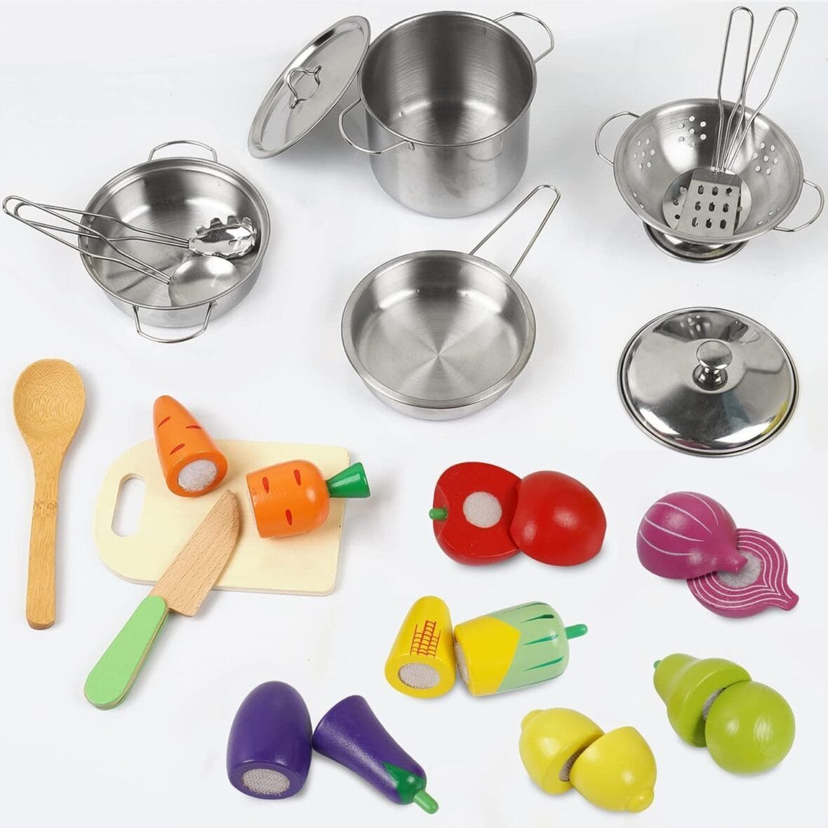 Toy Kitchen Accessories Cooking Set for Kids