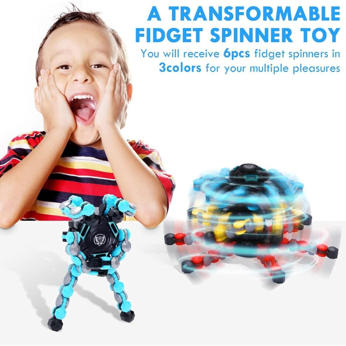 Transformable Sensory Fidget Spinner Toy