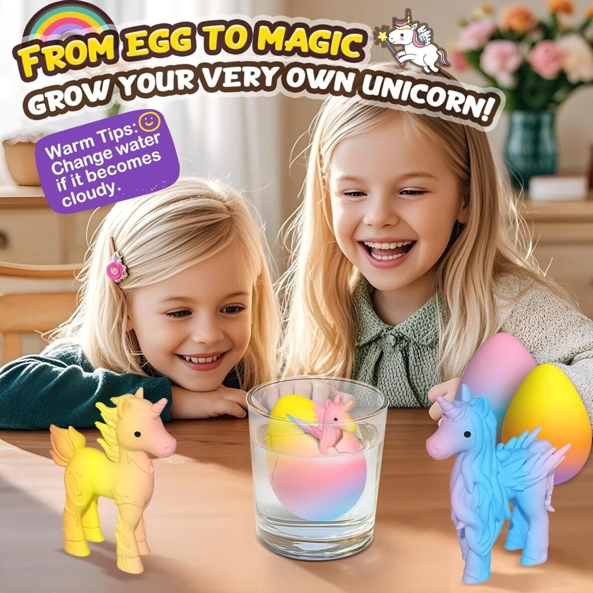 Unicorn Hatching Rainbow Eggs – 6 Pack
