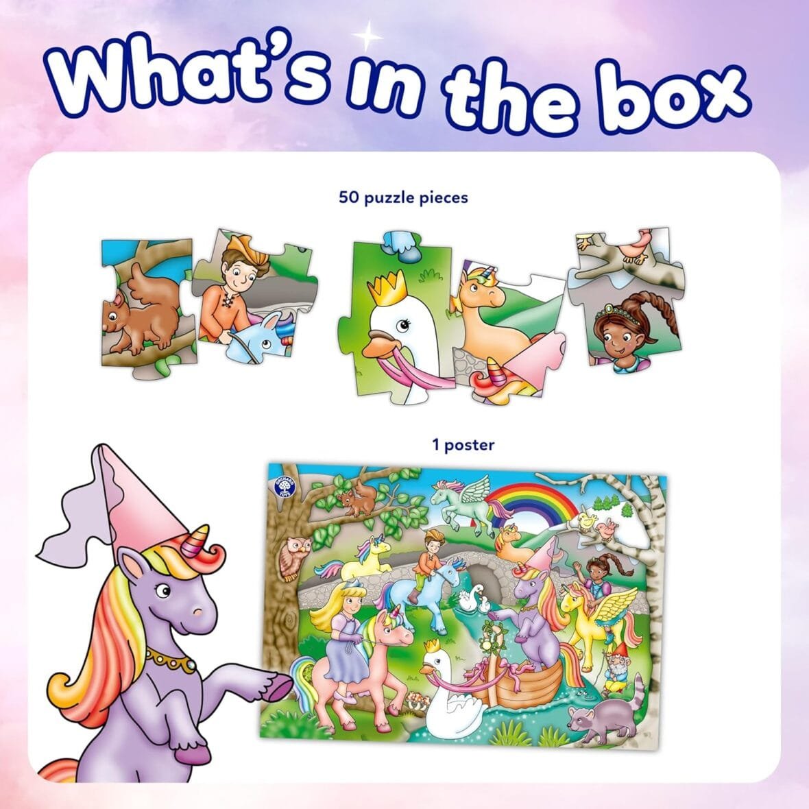 Unicorn Kingdom 50-Piece Jigsaw Puzzle