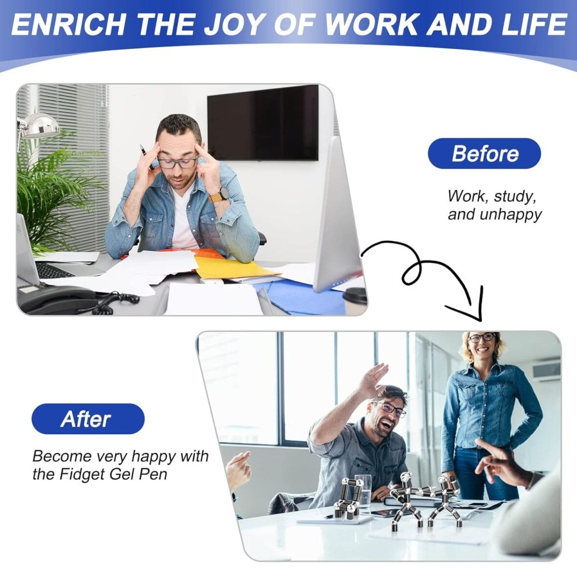 Unique Fidget Gel Pens for Men