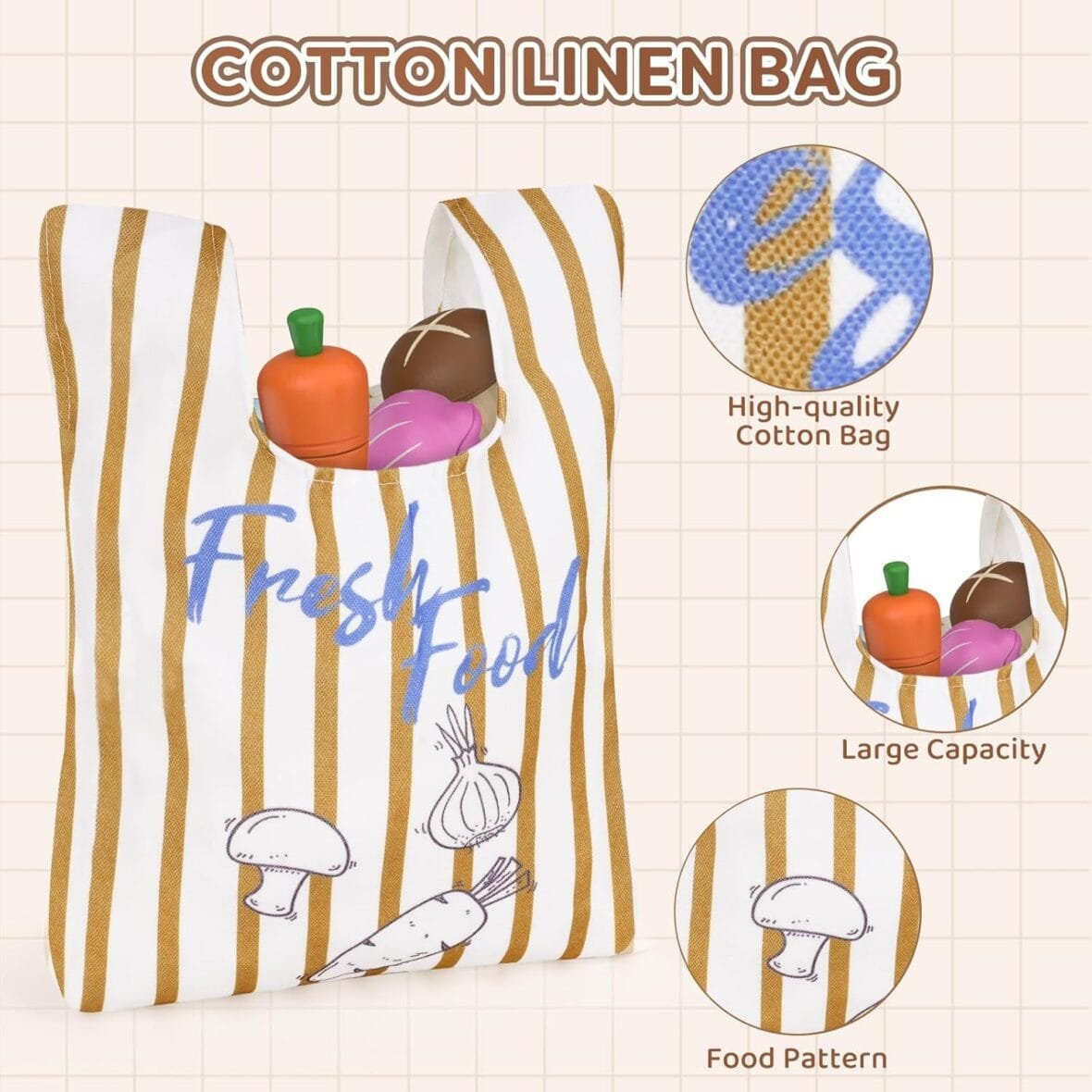 Wooden Play Food Toys for Kids