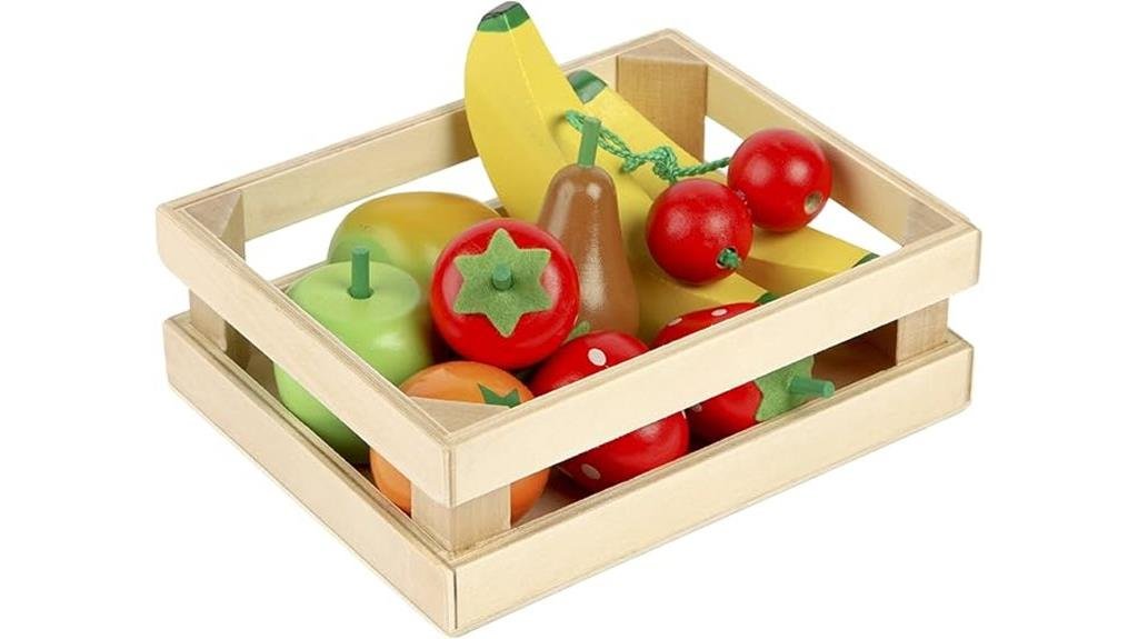 wooden fruit salad set