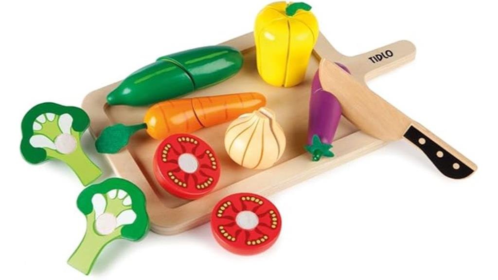 wooden vegetable cutting set