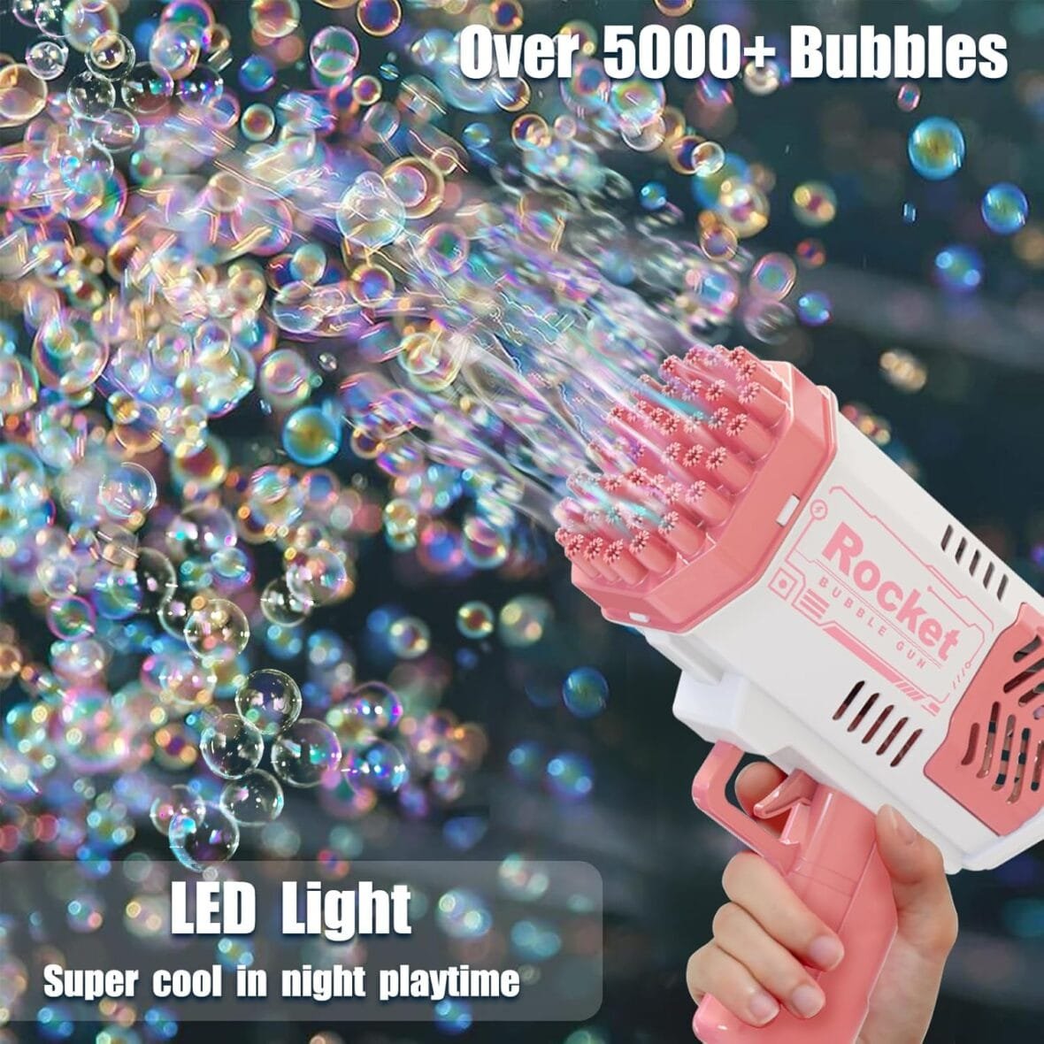 40-Hole Bubble Gun Machine for Kids