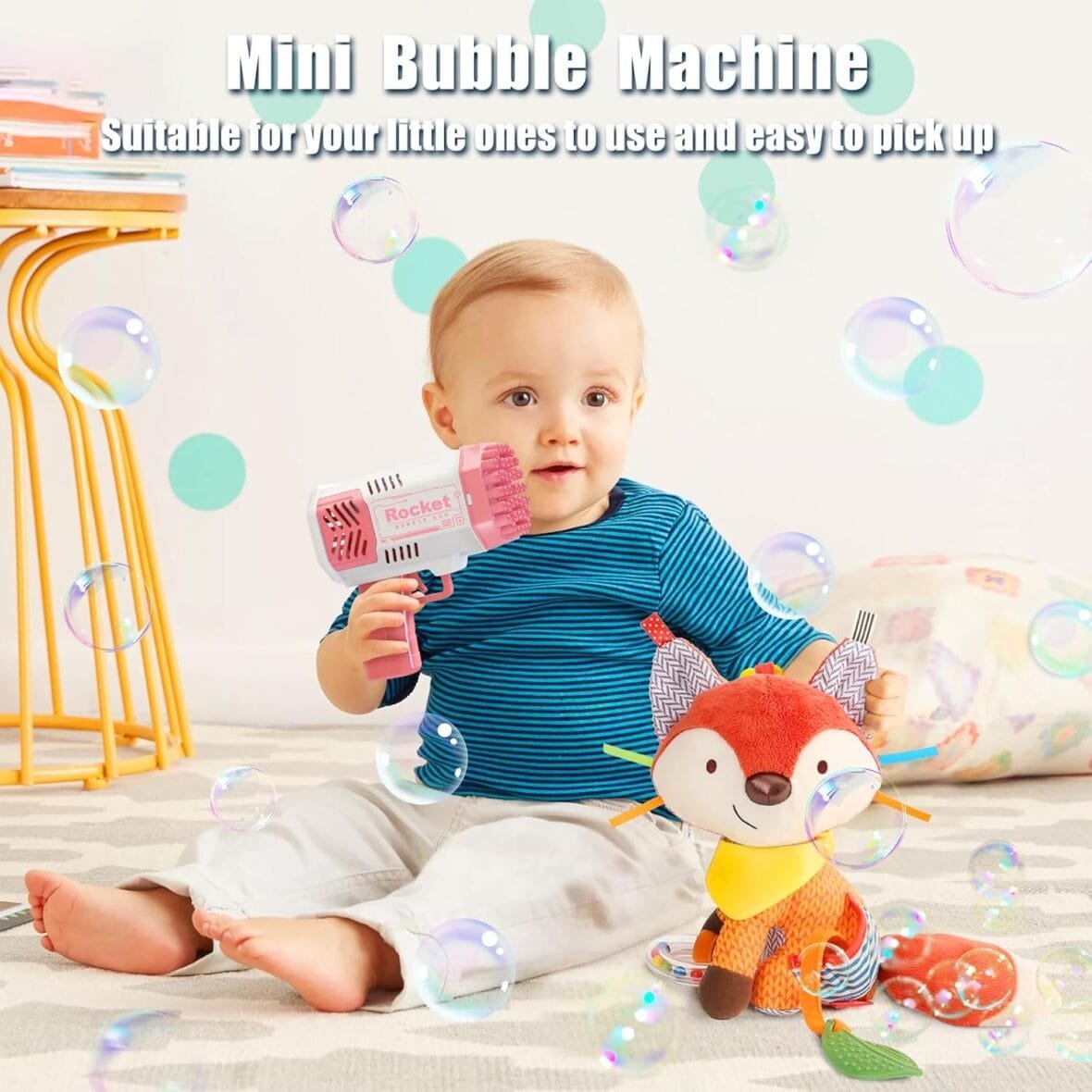 40-Hole Bubble Gun Machine for Kids