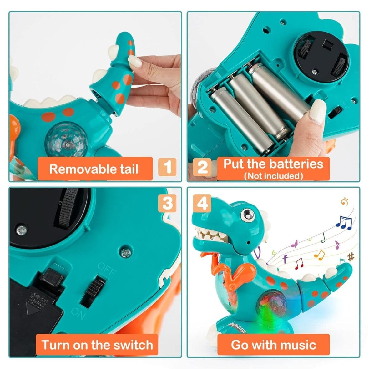 Crawling Dinosaur Musical Baby Toy