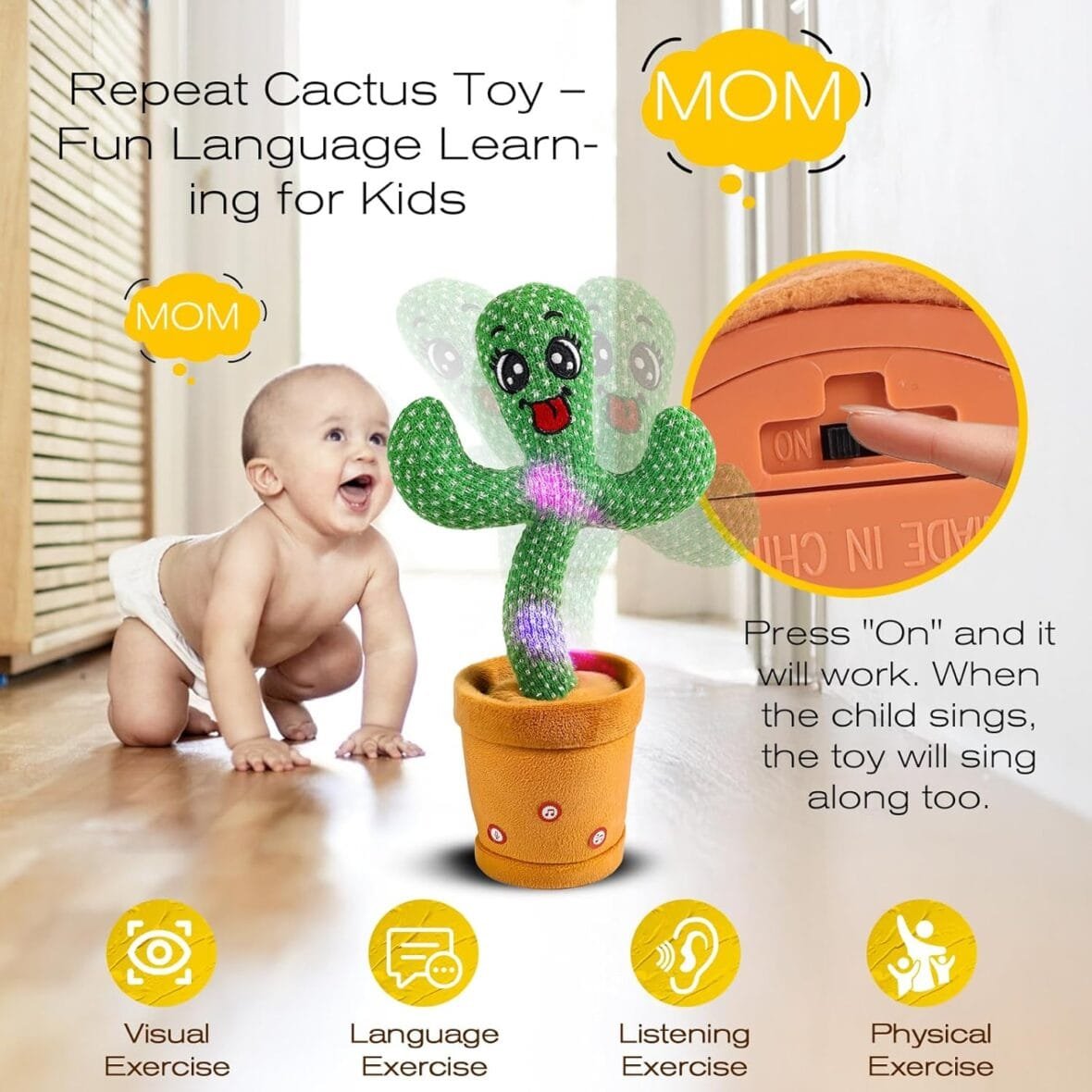 Dancing Talking Cactus Toy for Babies