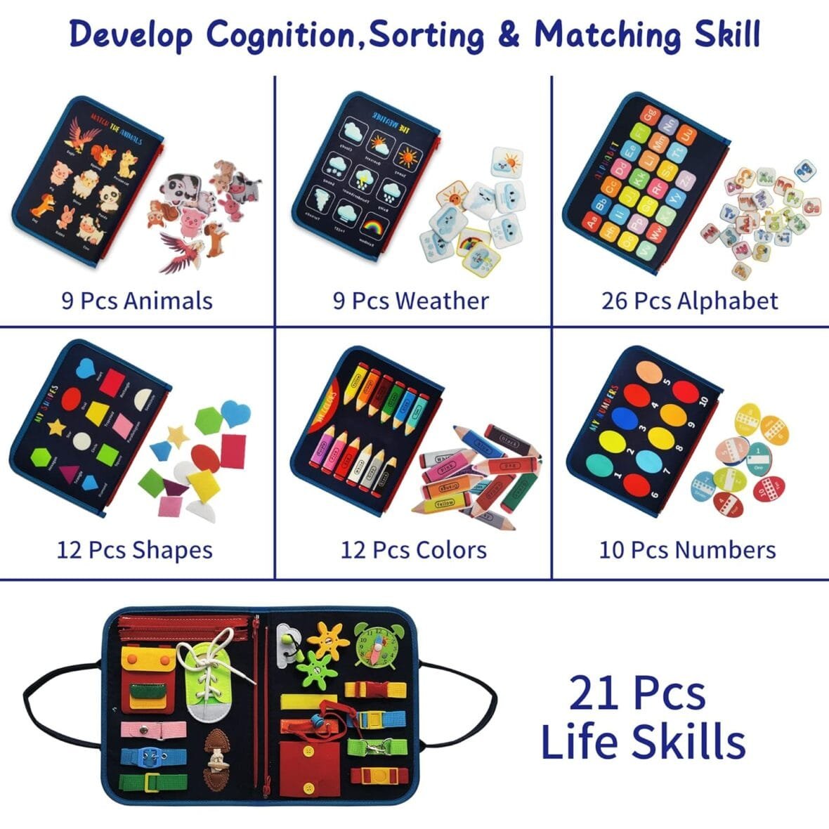 Dinosaur Busy Board for Toddlers and Kids