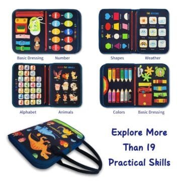 Dinosaur Busy Board for Toddlers and Kids