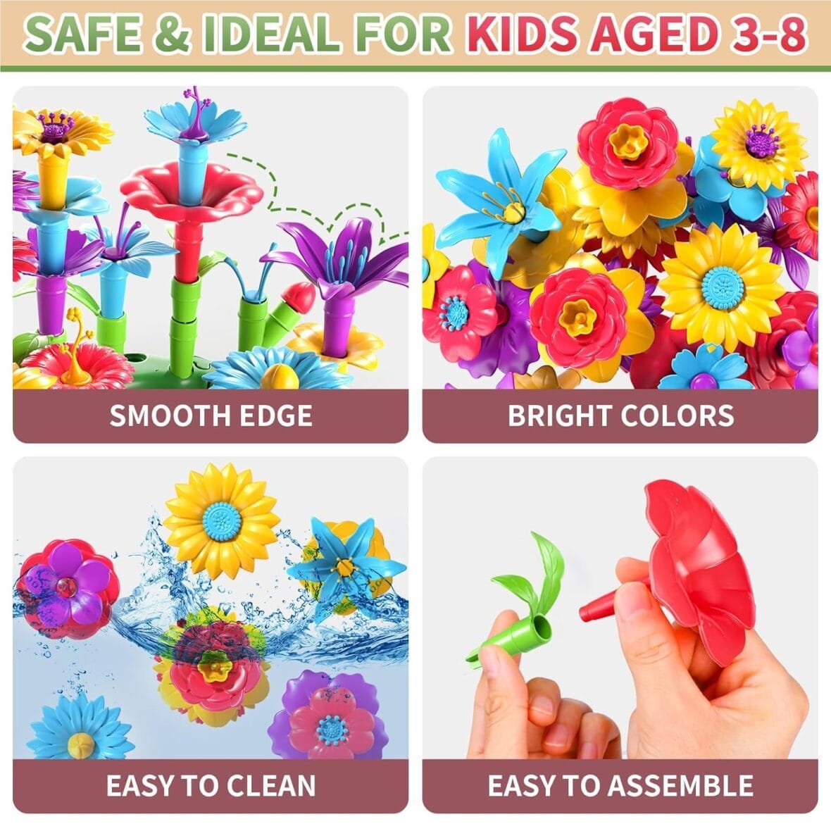Flower Garden Building Toy Set for Kids
