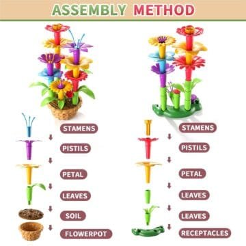 Flower Garden Building Toy Set for Kids