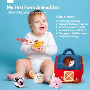 hahaland Baby Farm Animal Sensory Toys