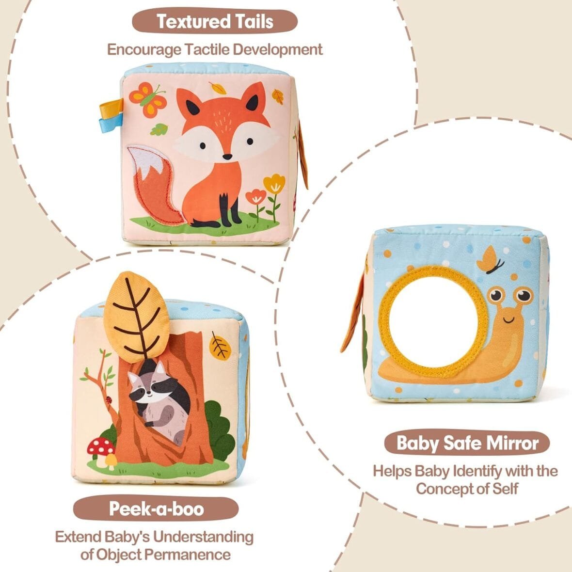 Hahaland Baby Tissue Box Sensory Toy