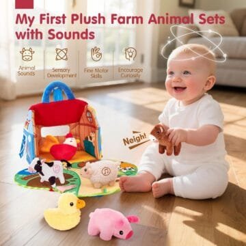 Hahaland Plush Farm Animal Sound Toys