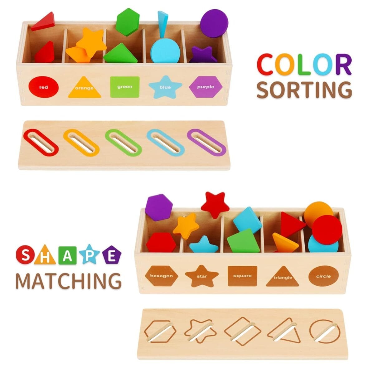 KMTJT Montessori Sorting & Stacking Toys
