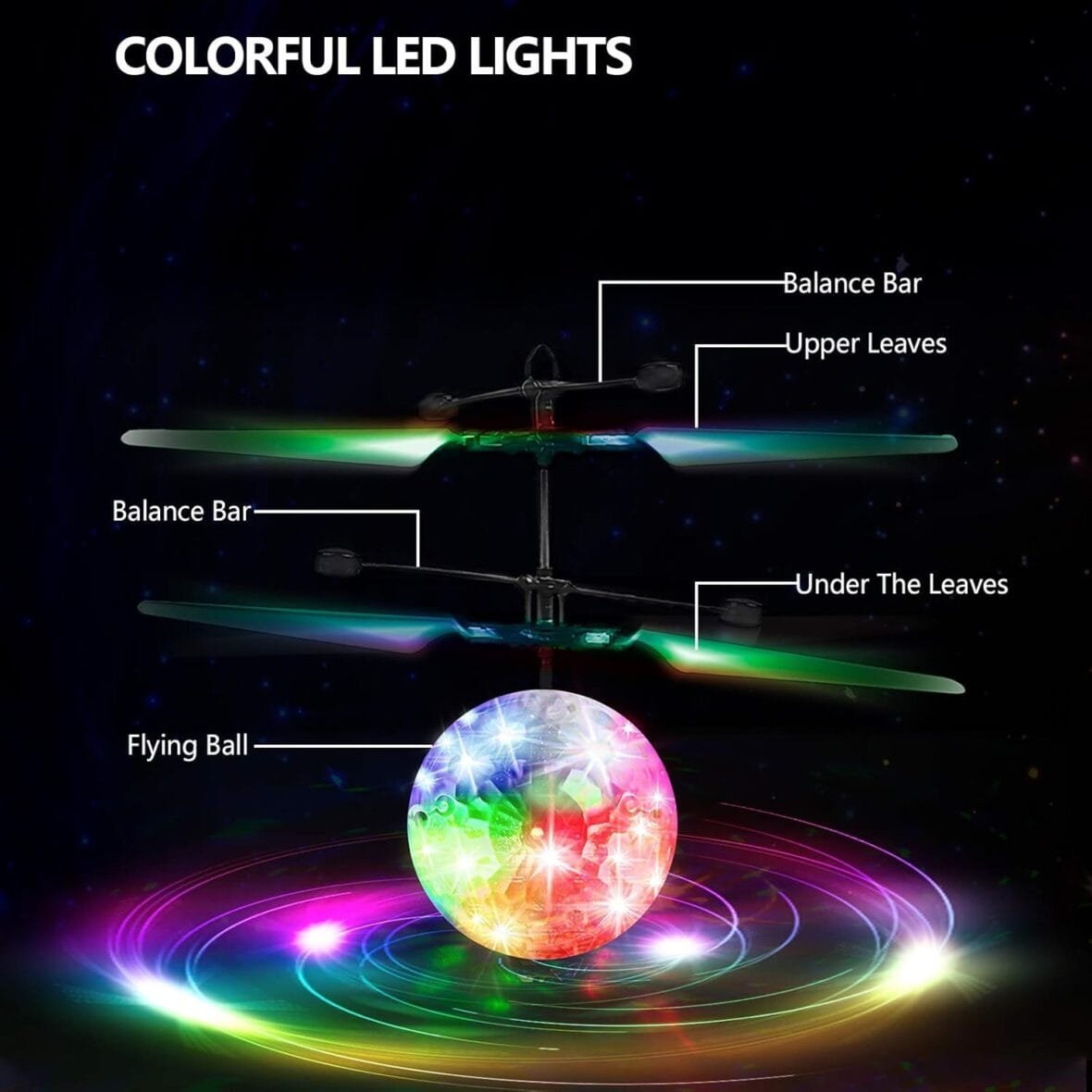 LED Flying Ball Helicopter Drone Toy