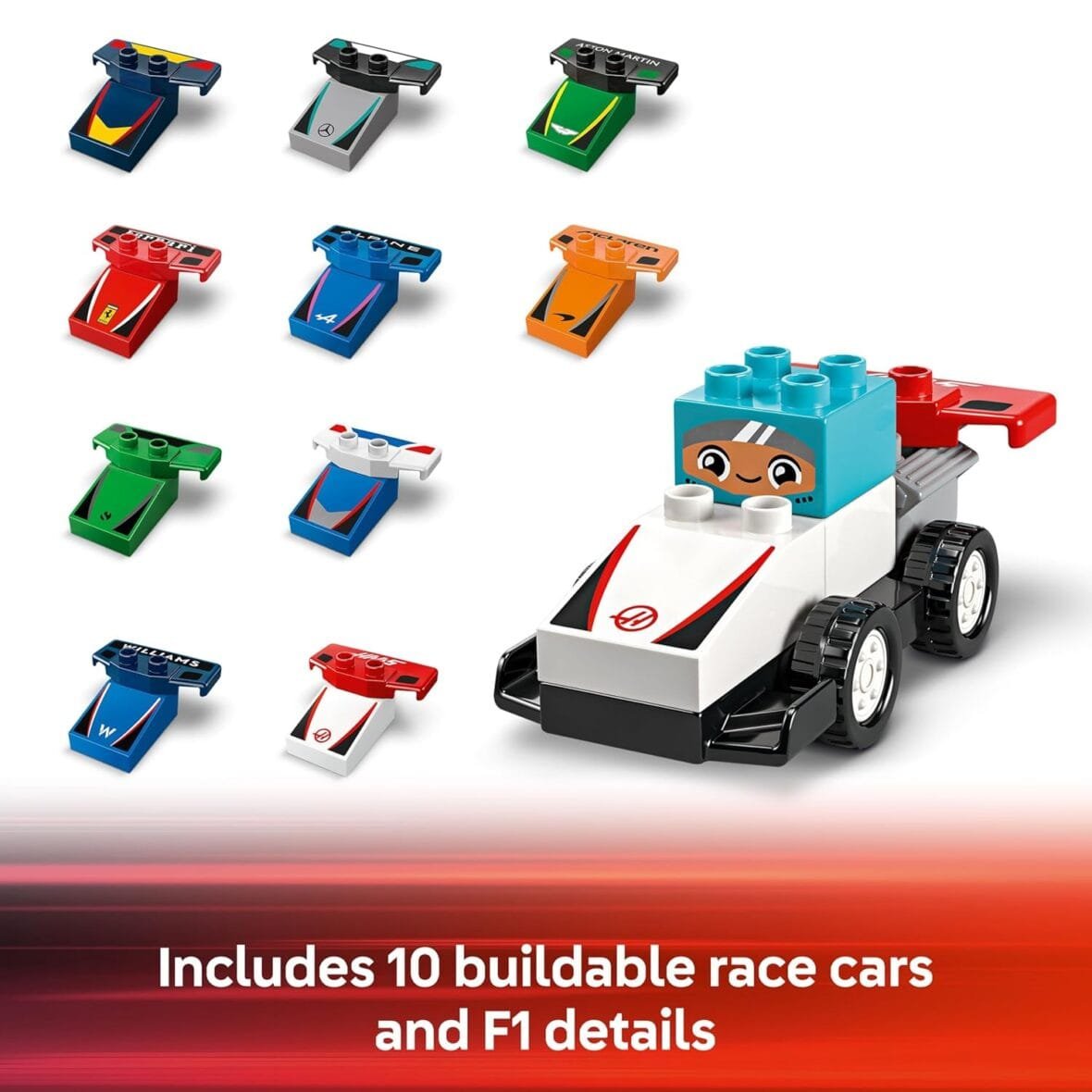 LEGO DUPLO F1 Team Race Cars Set