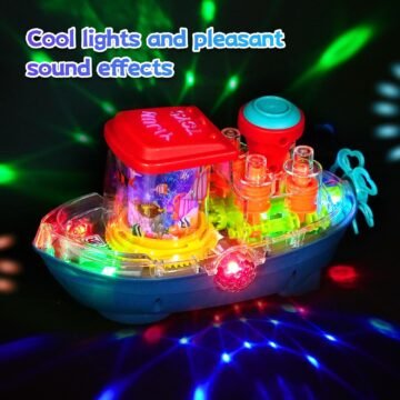 Light-Up Transparent Ship Toy for Toddlers