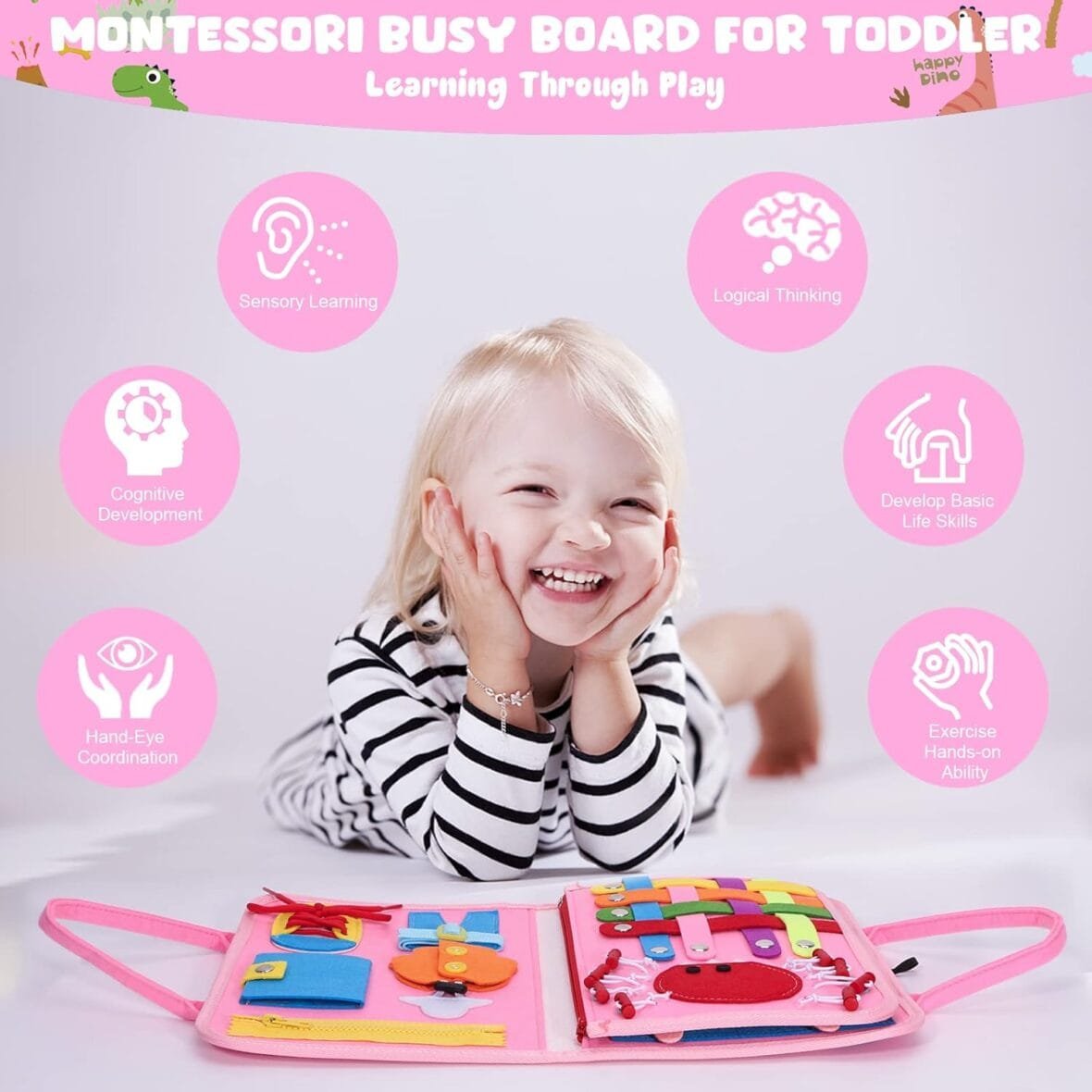 Montessori Busy Board for Toddlers’ Skills