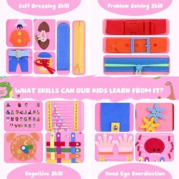 Montessori Busy Board for Toddlers' Skills