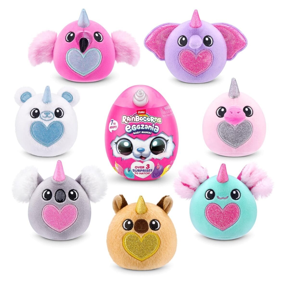 Rainbocorns Eggzania Plush Surprise 3-Pack