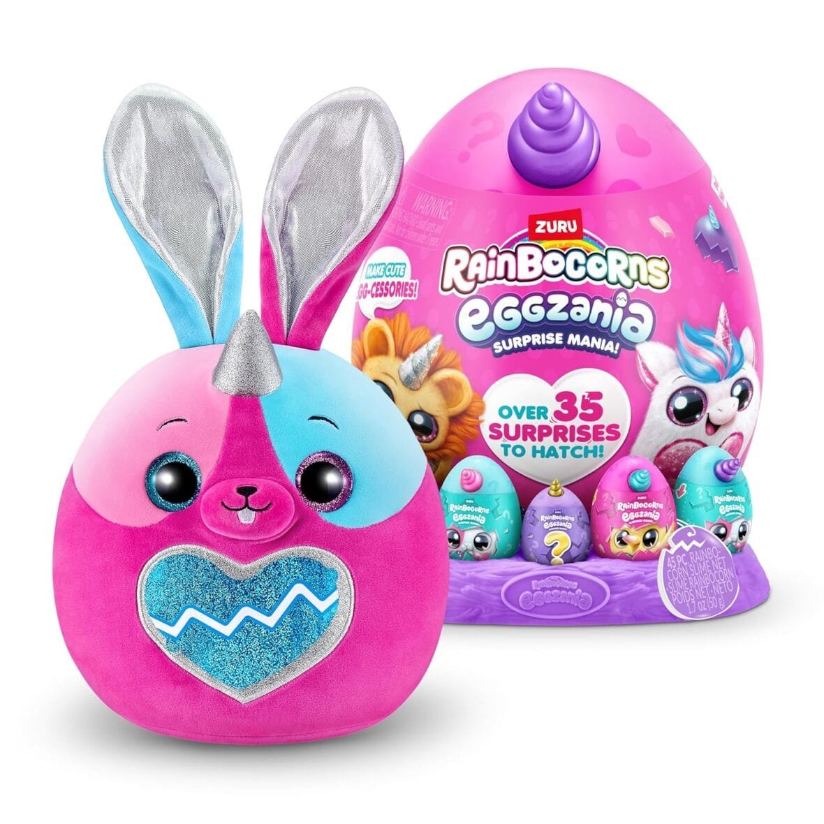 Rainbocorns Eggzania Whipper Bunny Plush Surprise