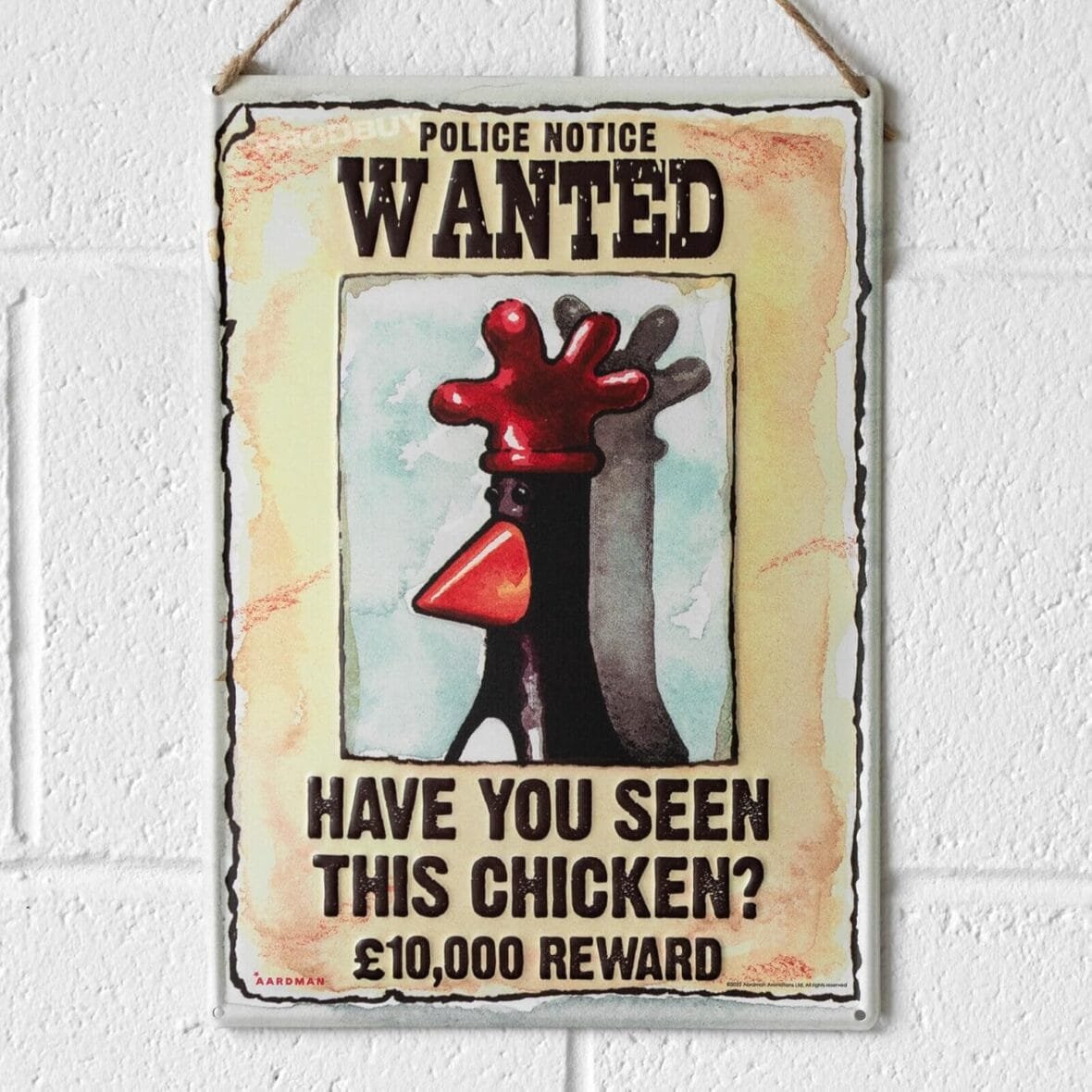 Wallace & Gromit Chicken Wall Sign