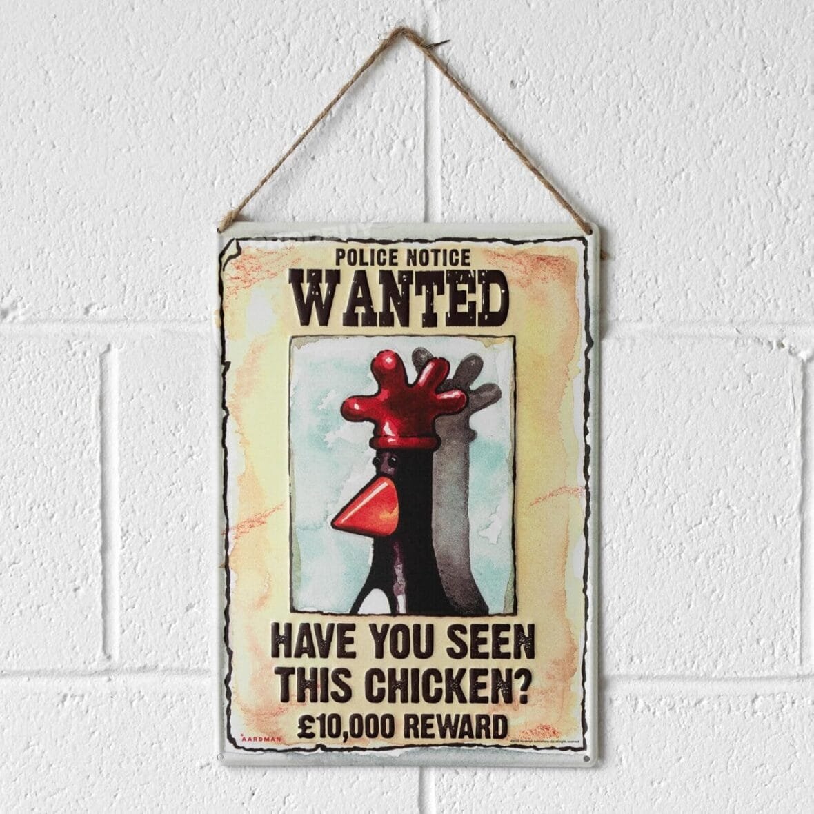 Wallace & Gromit Chicken Wall Sign