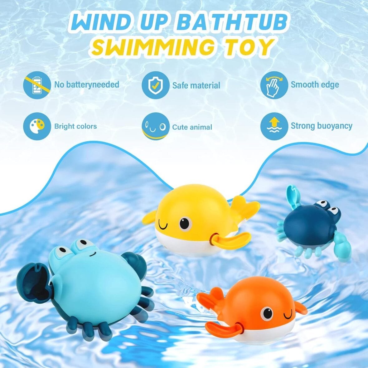 Wind Up Magnetic Fishing Bath Toys