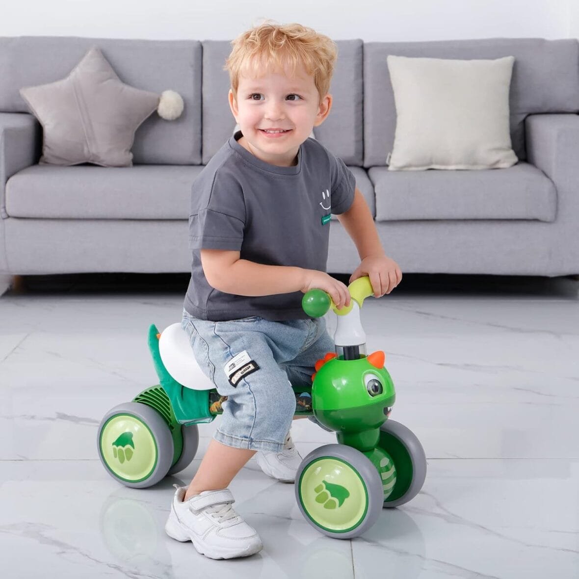 XIAPIA Dinosaur Balance Bike for Toddlers